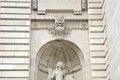 04 Woman Seated On Pegasus Represents Beauty By Sculptor Frederick William MacMonnies To The Right Of The Entrance To New York City Public Library Main Branch